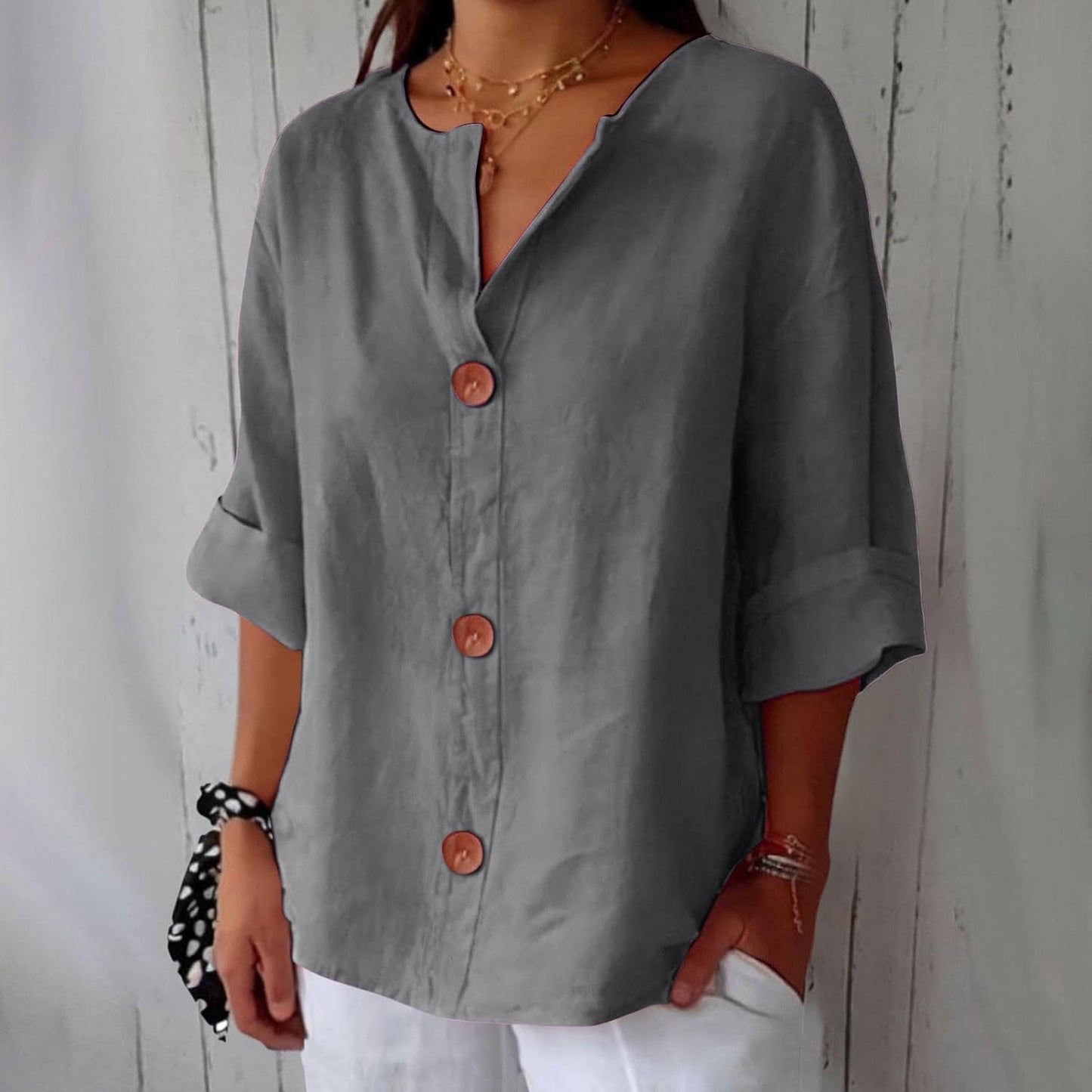 Fleur™ | Linnen Kustblouse