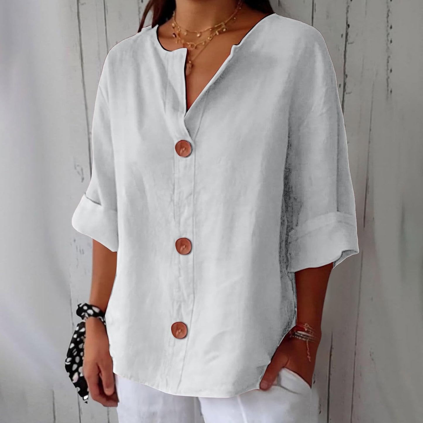 Fleur™ | Linnen Kustblouse