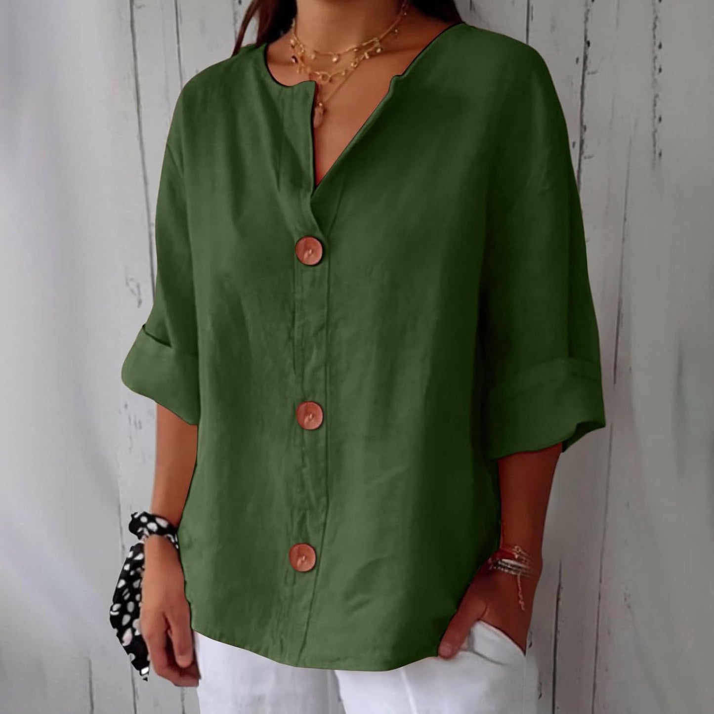 Fleur™ | Linnen Kustblouse