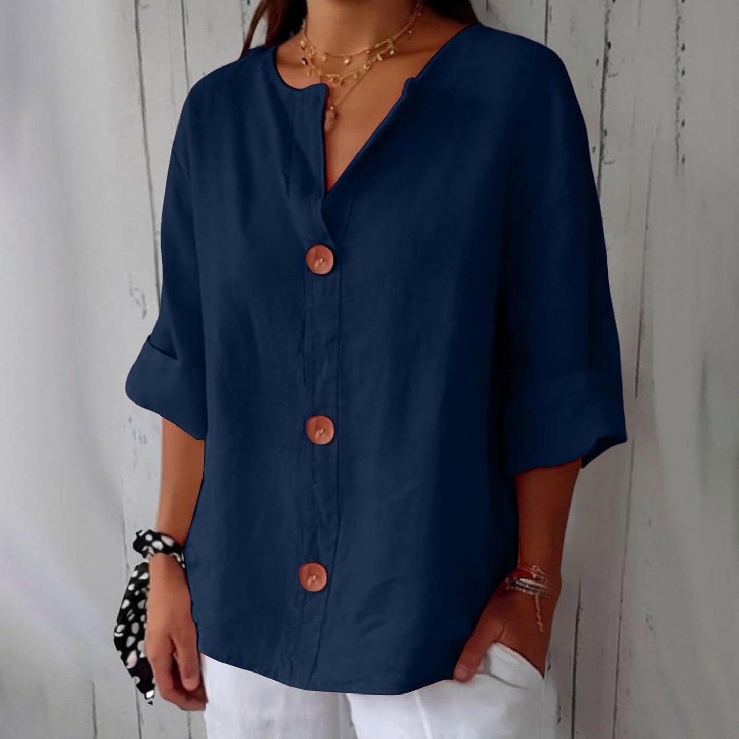 Fleur™ | Linnen Kustblouse