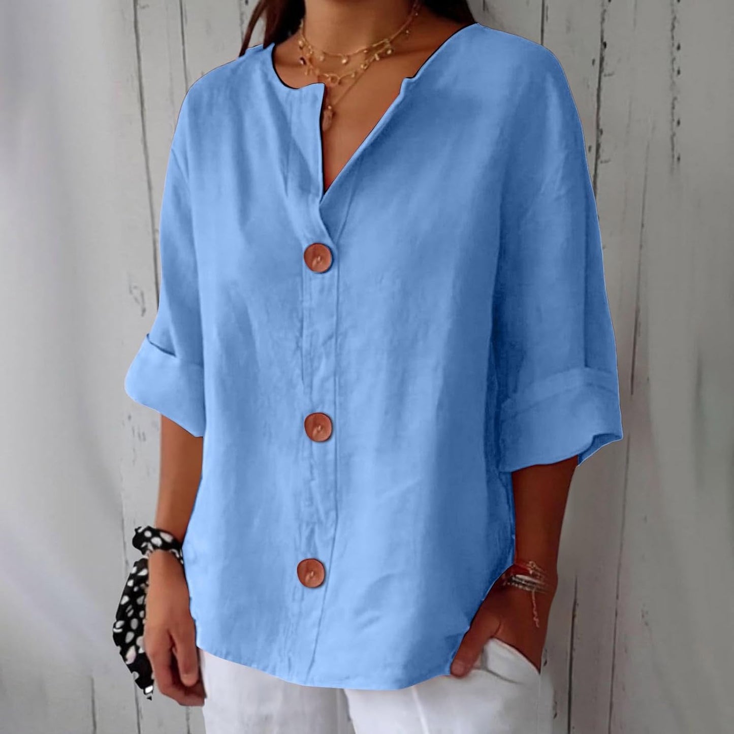 Fleur™ | Linnen Kustblouse