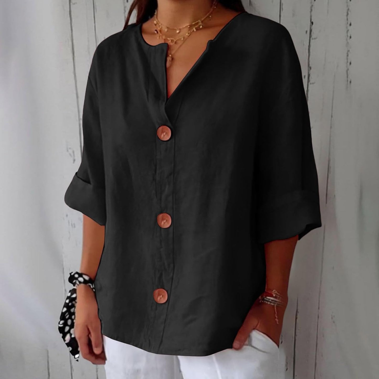 Fleur™ | Linnen Kustblouse