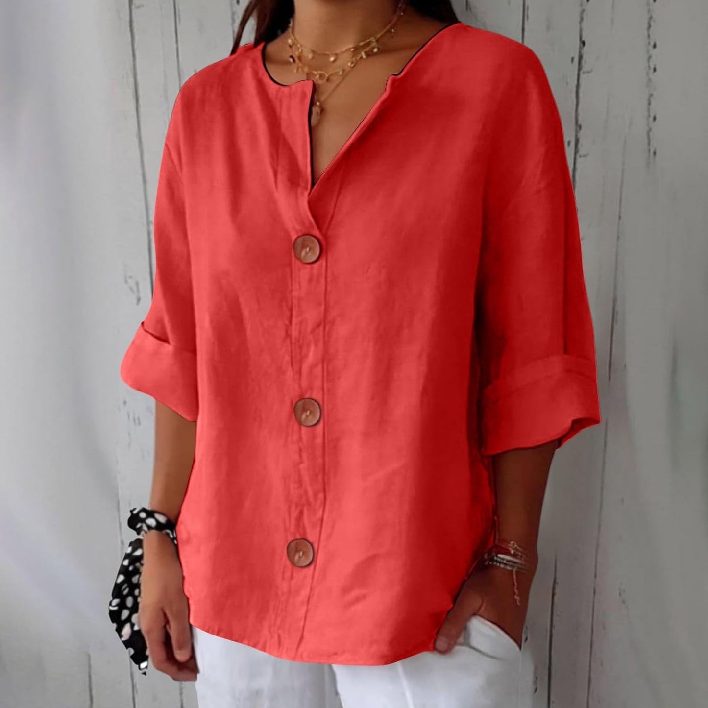 Fleur™ | Linnen Kustblouse