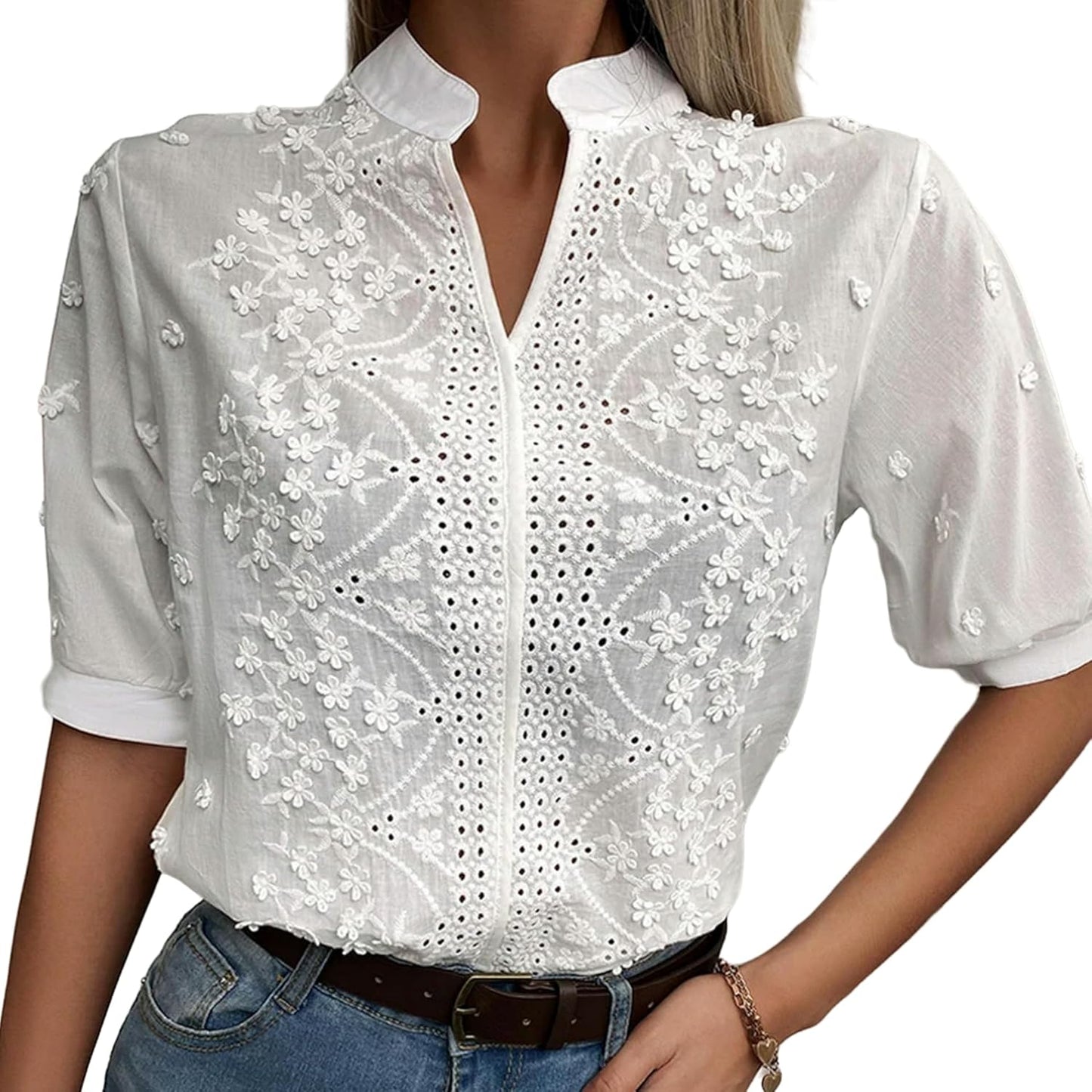 Cambria™ | Geborduurde blouse