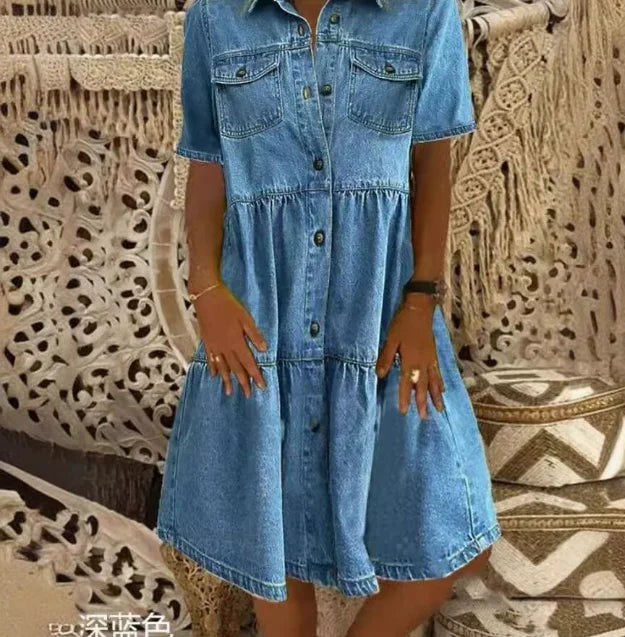 Sofia™ | Boho denim jurk