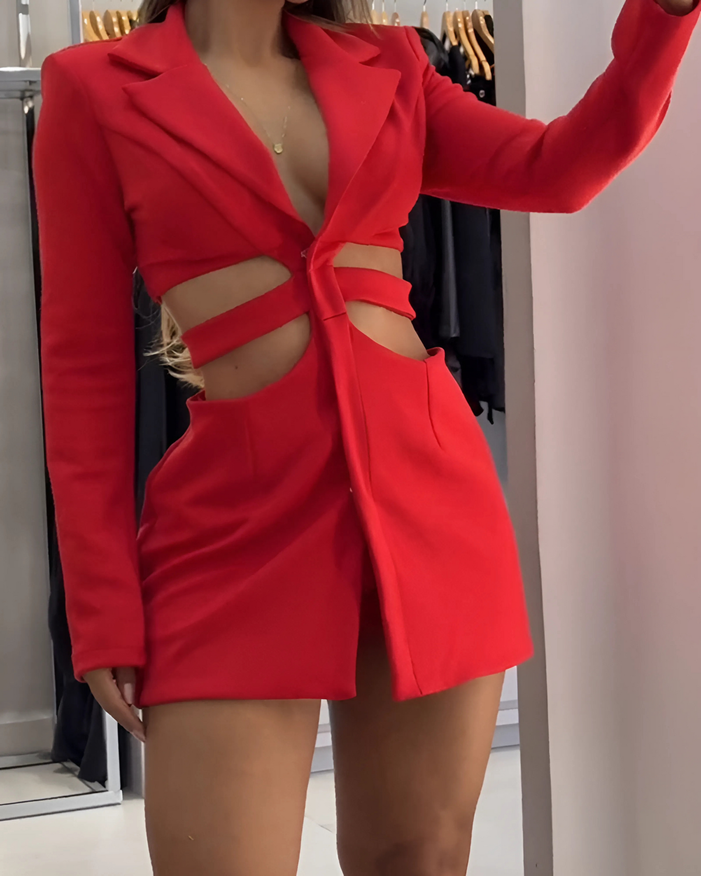 Amalia | Cutout Blazer Jurk