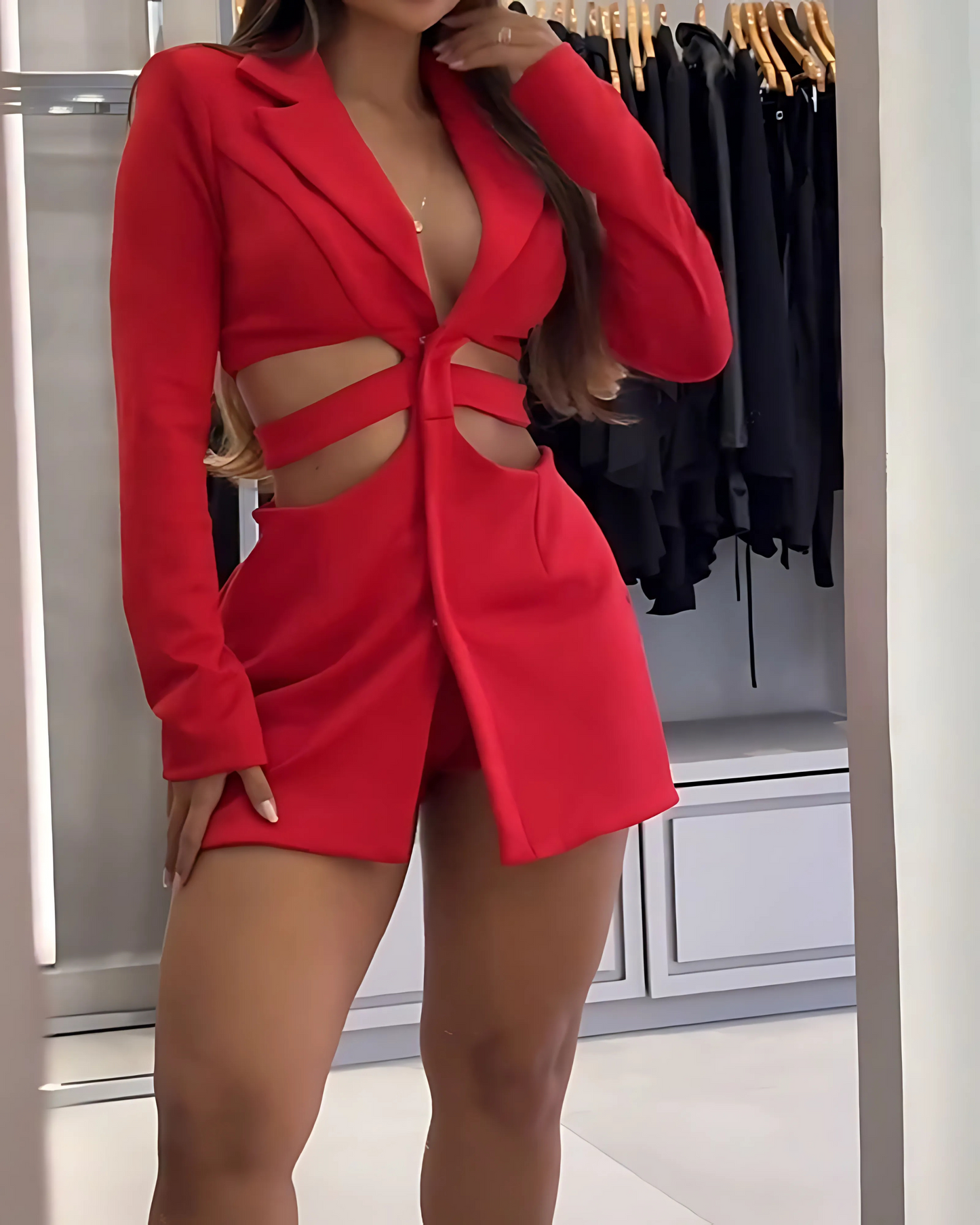 Amalia | Cutout Blazer Jurk