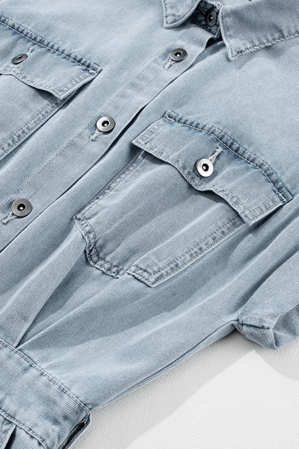 Sofia™ | Denim jurk met vleermuismouwen