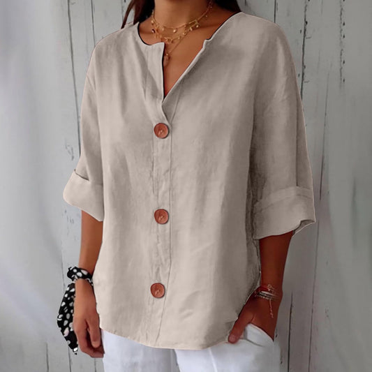 Fleur™ | Linnen Kustblouse