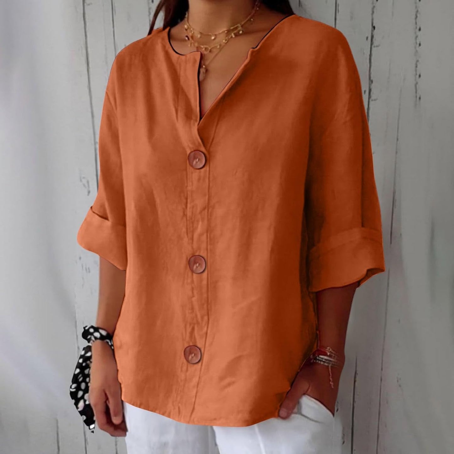 Fleur™ | Linnen Kustblouse