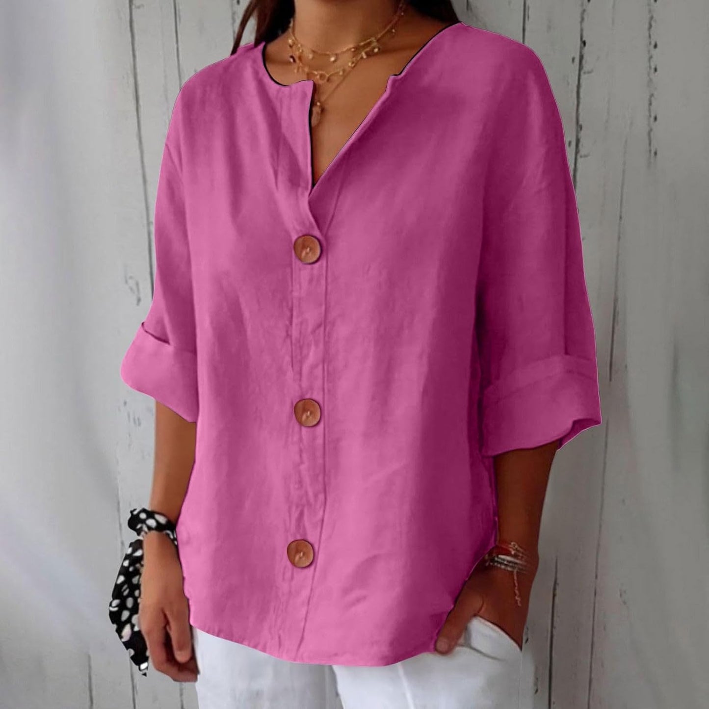 Fleur™ | Linnen Kustblouse