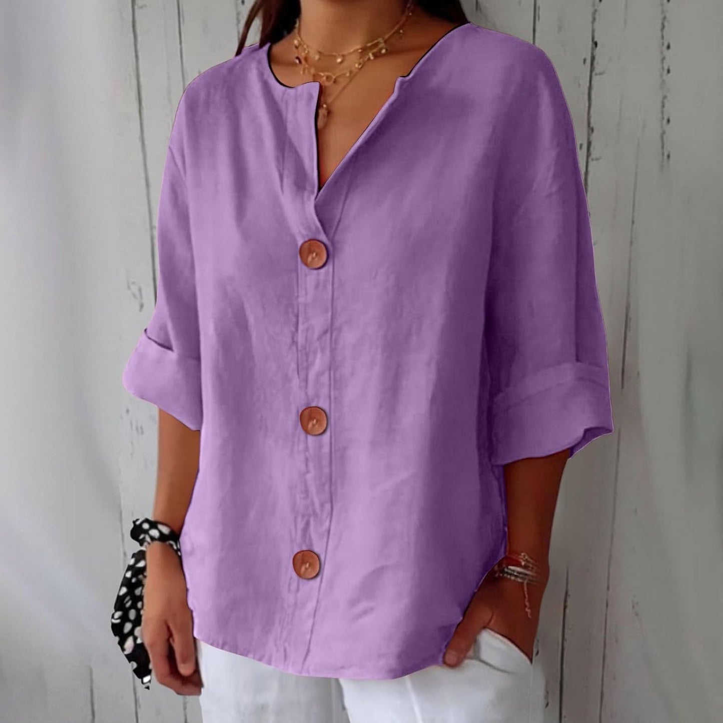 Fleur™ | Linnen Kustblouse
