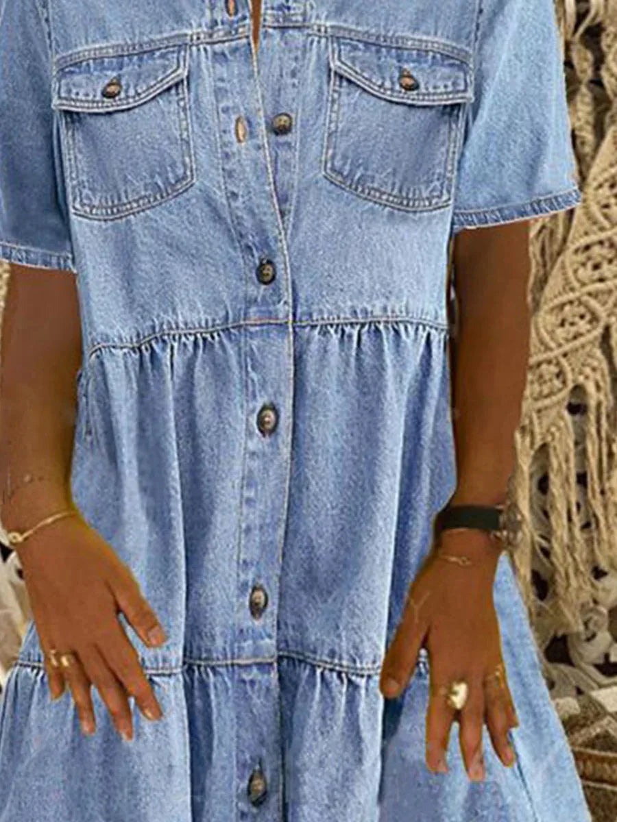 Sofia™ | Boho denim jurk