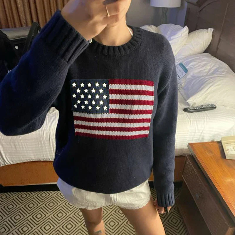 Sofie | Amerikaanse Vlag Sweater