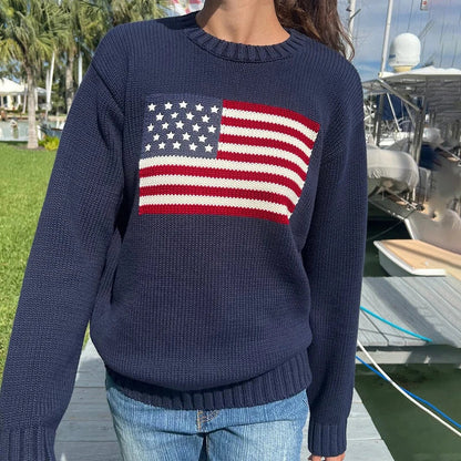 Sofie | Amerikaanse Vlag Sweater