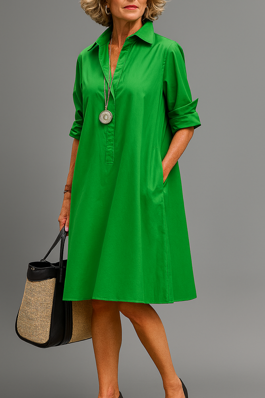 BERNADETTE | Elegante Midi-jurk met Tijdloze Charme
